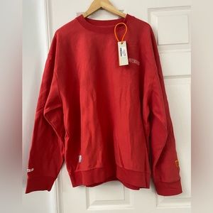 Heron Preston crewneck basic red white